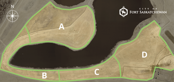 Satellite view of West River's Edge Dog Park